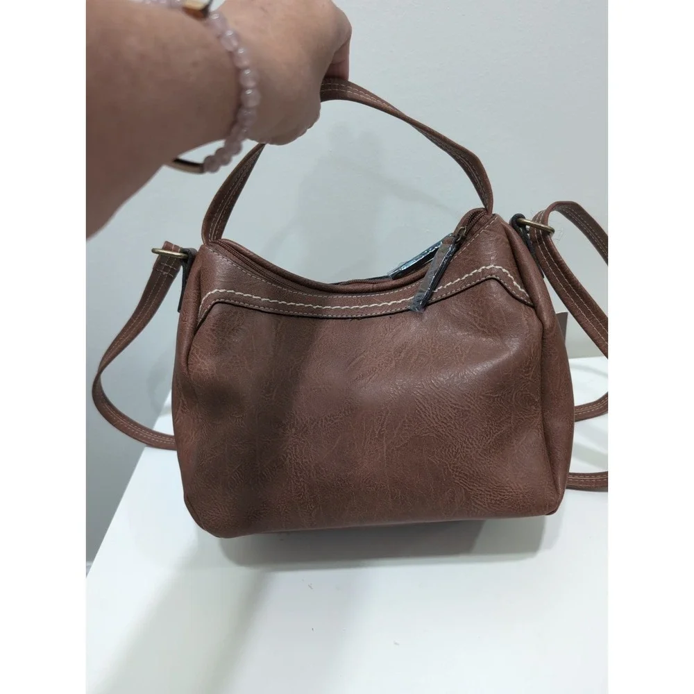 New‎ BOC Born Original Concept Vegan Leather Brown Handbag Purse Boho Hippie